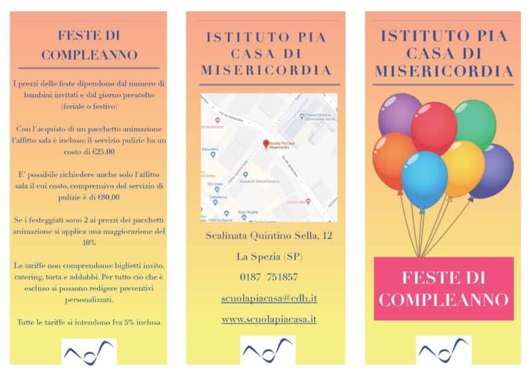 Feste di compleanno per bambini a Carrara: elenco e costo