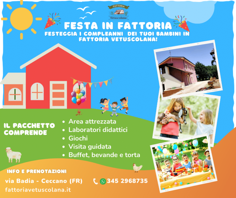 Feste di compleanno per bambini a Ceccano: elenco e costo