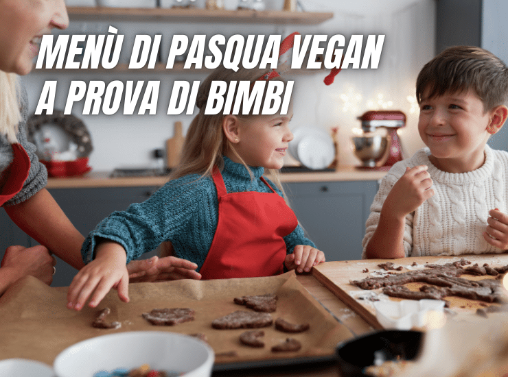 Martina e i suoi bambini preparano ovetti di cioccolato vegano durante il pranzo di Pasqua